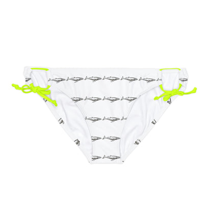 Humpback Whale Loop Tie Side Bikini Bottom (AOP)