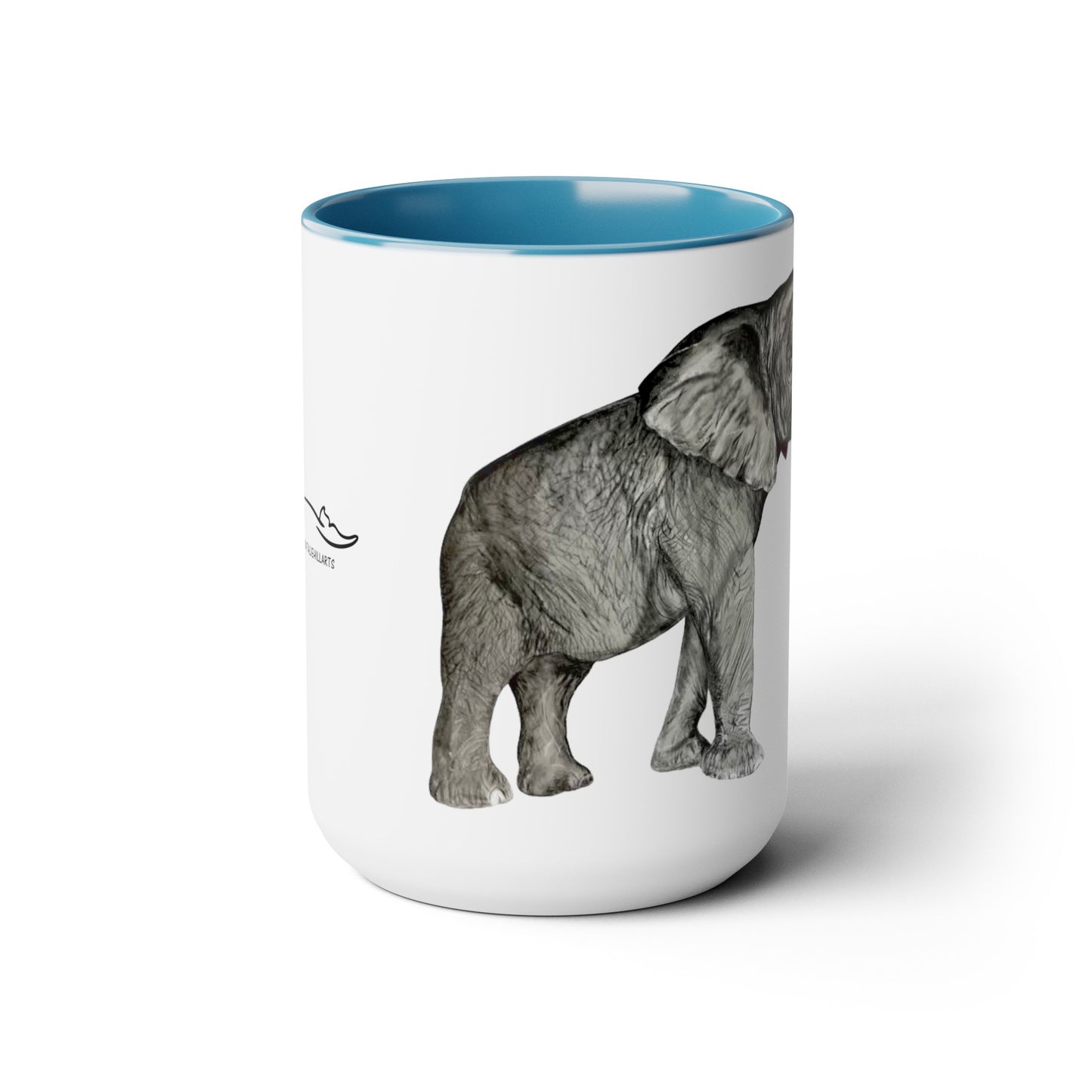 Elephant Two-Tone Coffee Mugs, 15oz