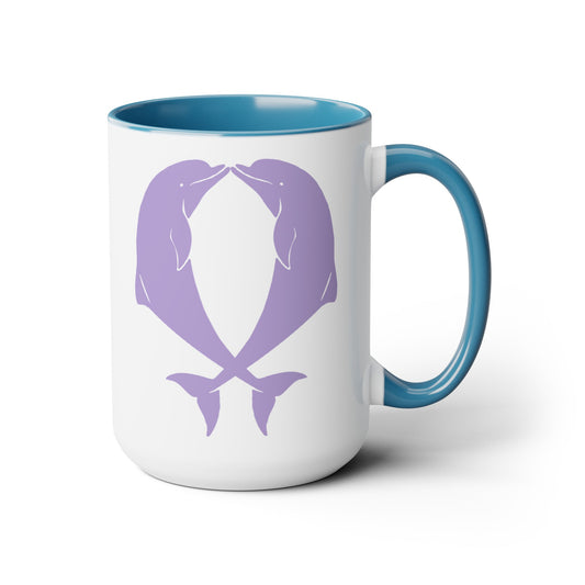 Cancer Research Two-Tone Coffee Mugs, 15oz