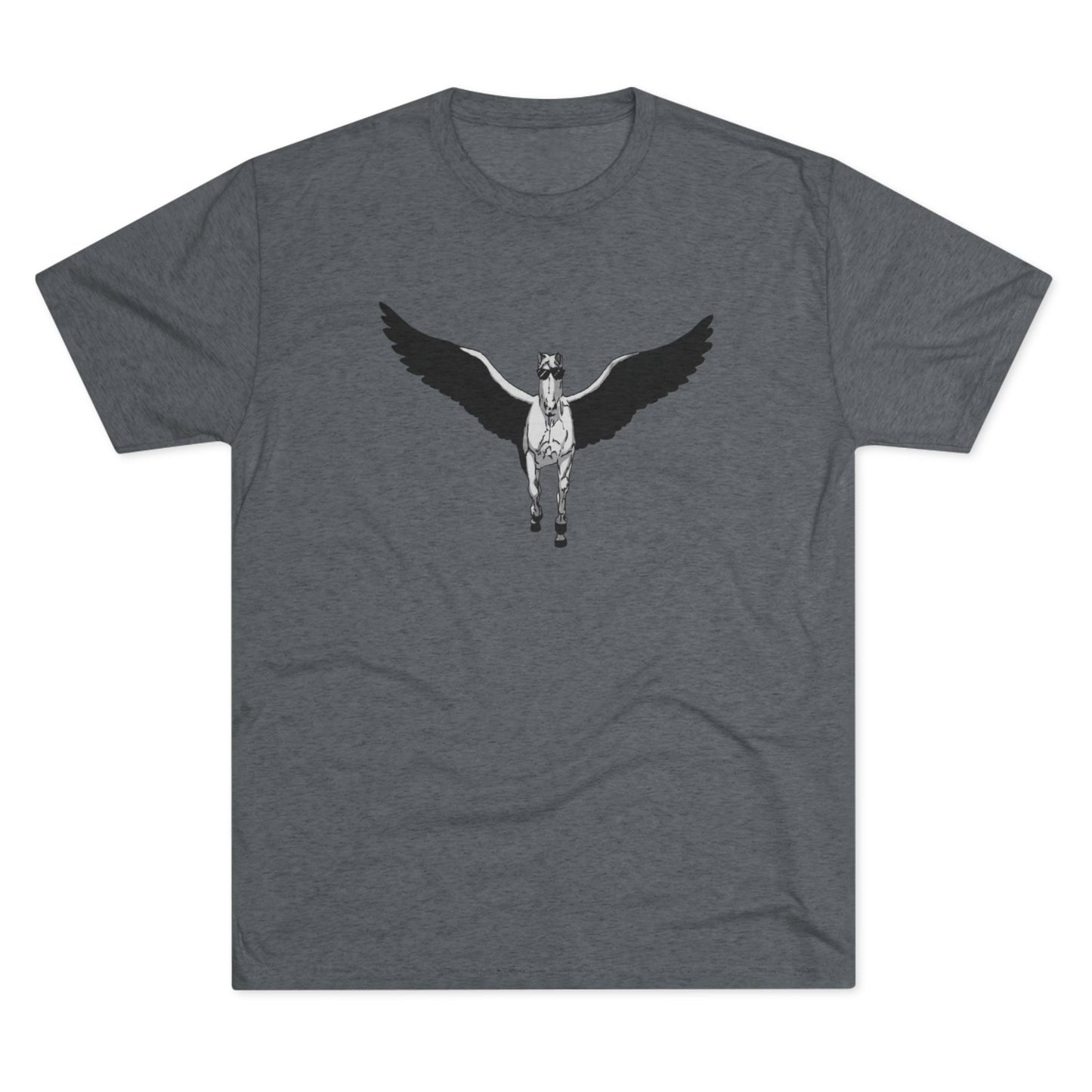 Pegasus in Sunglasses Unisex Tri-Blend Crew Tee