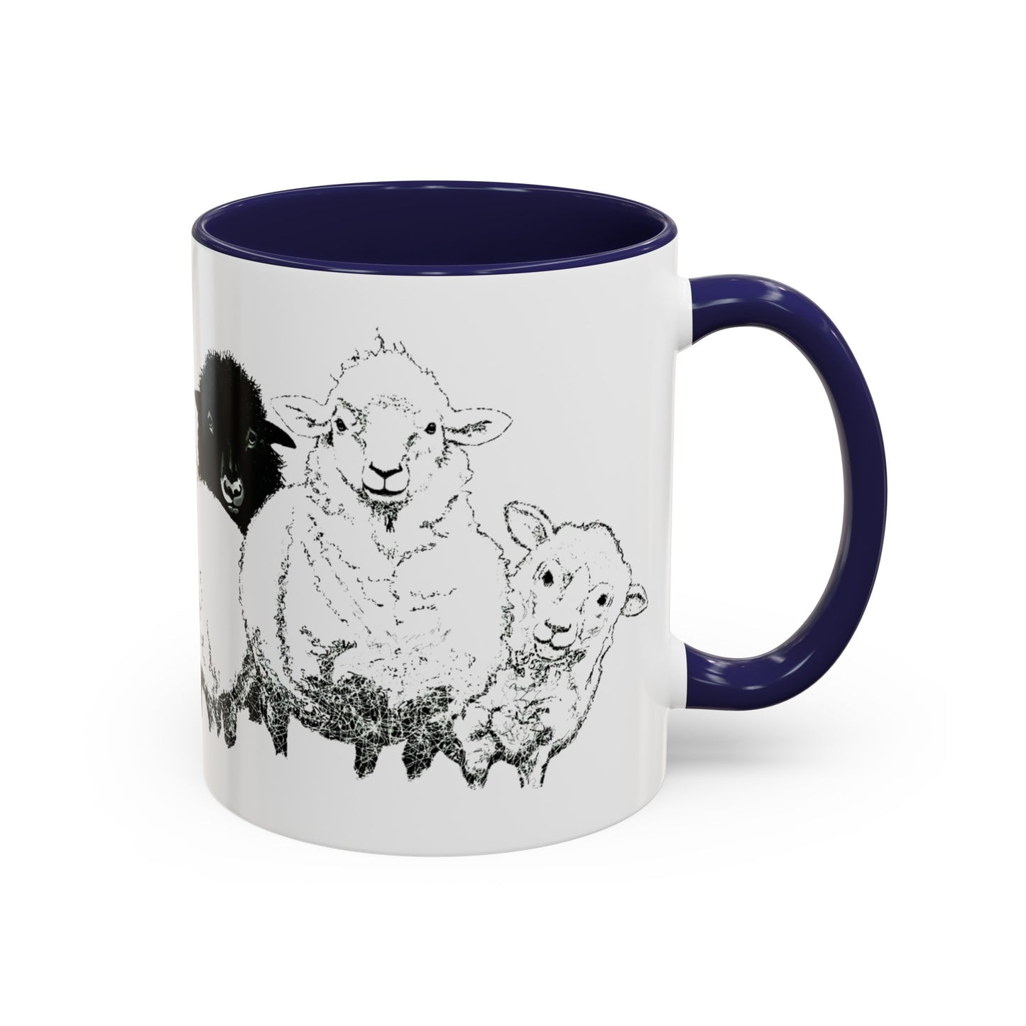 Get In The Heard Sheep Accent Coffee Mug (11, 15oz)