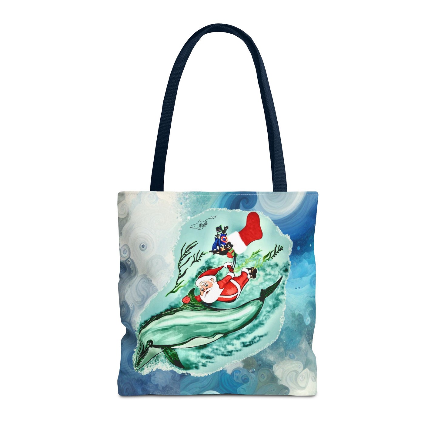 Deep Dive Delivery Santa Clause Tote Bag (AOP)