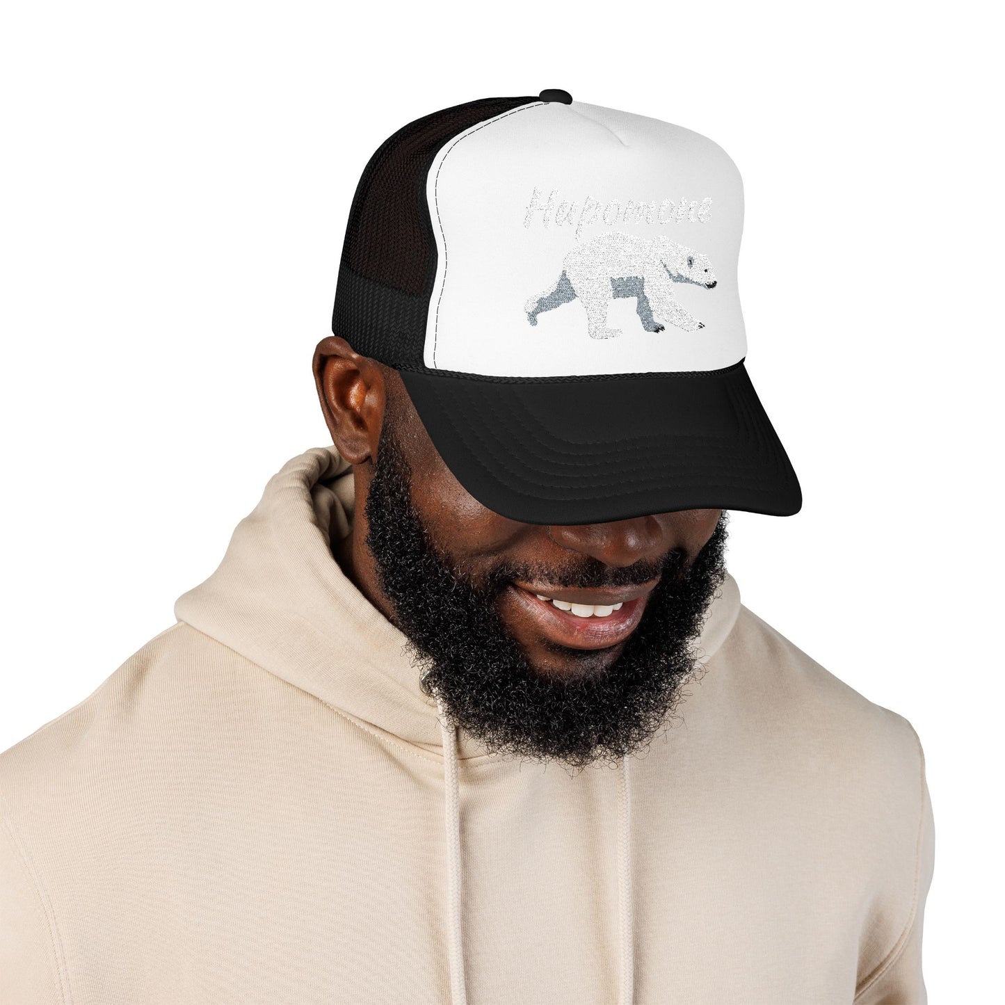 Hupomone Polar Bear Foam Trucker Hat (Embroidery)