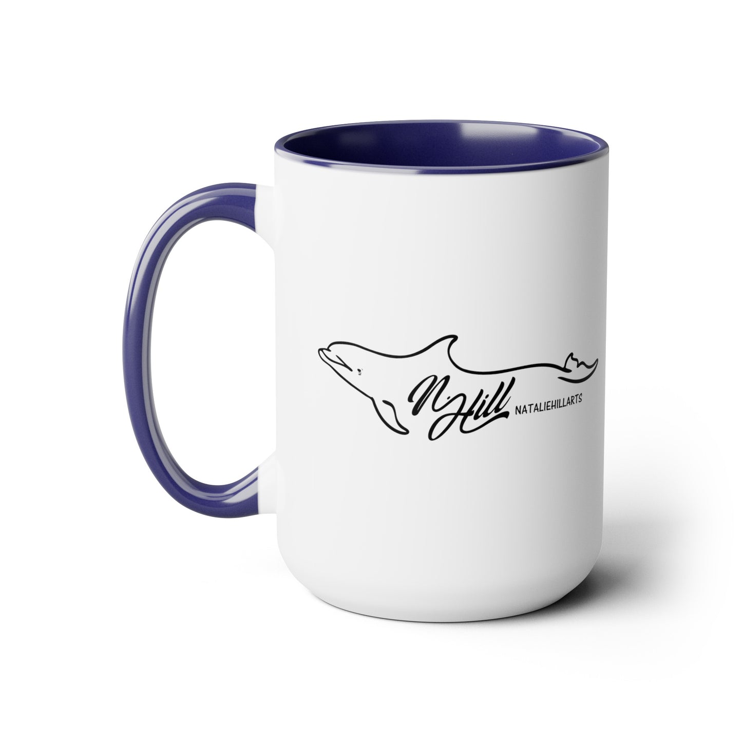 Tiki Treasure Orca Two-Tone Coffee Mugs, 15oz