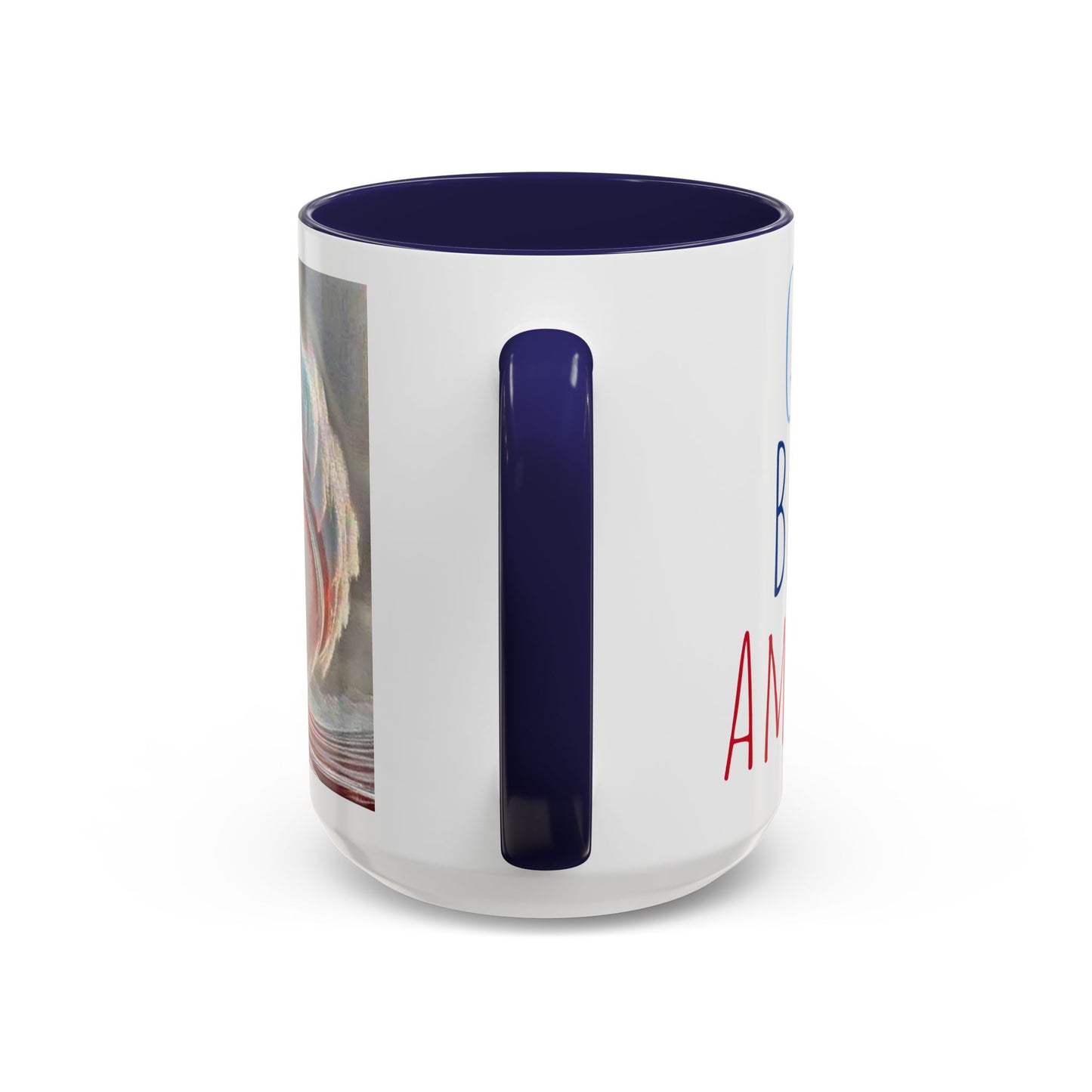 God Bless America Accent Coffee Mug 15oz