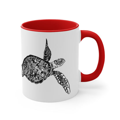 Sea Turtle Accent Coffee Mug, 11oz