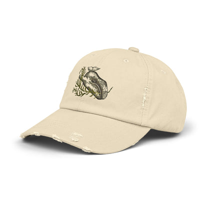 Gray Whale Unisex Distressed Cap