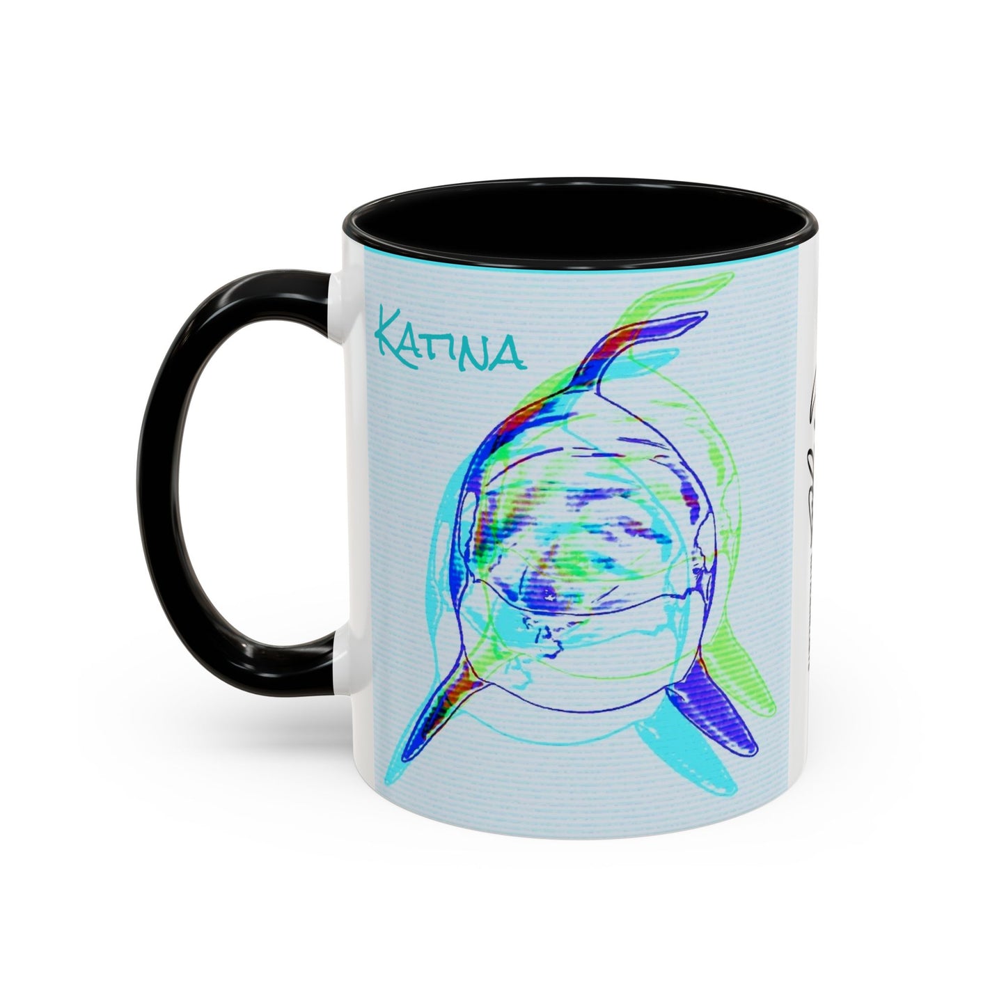 Katina Orca Whale Gestural Accent Coffee Mug (11, 15oz)