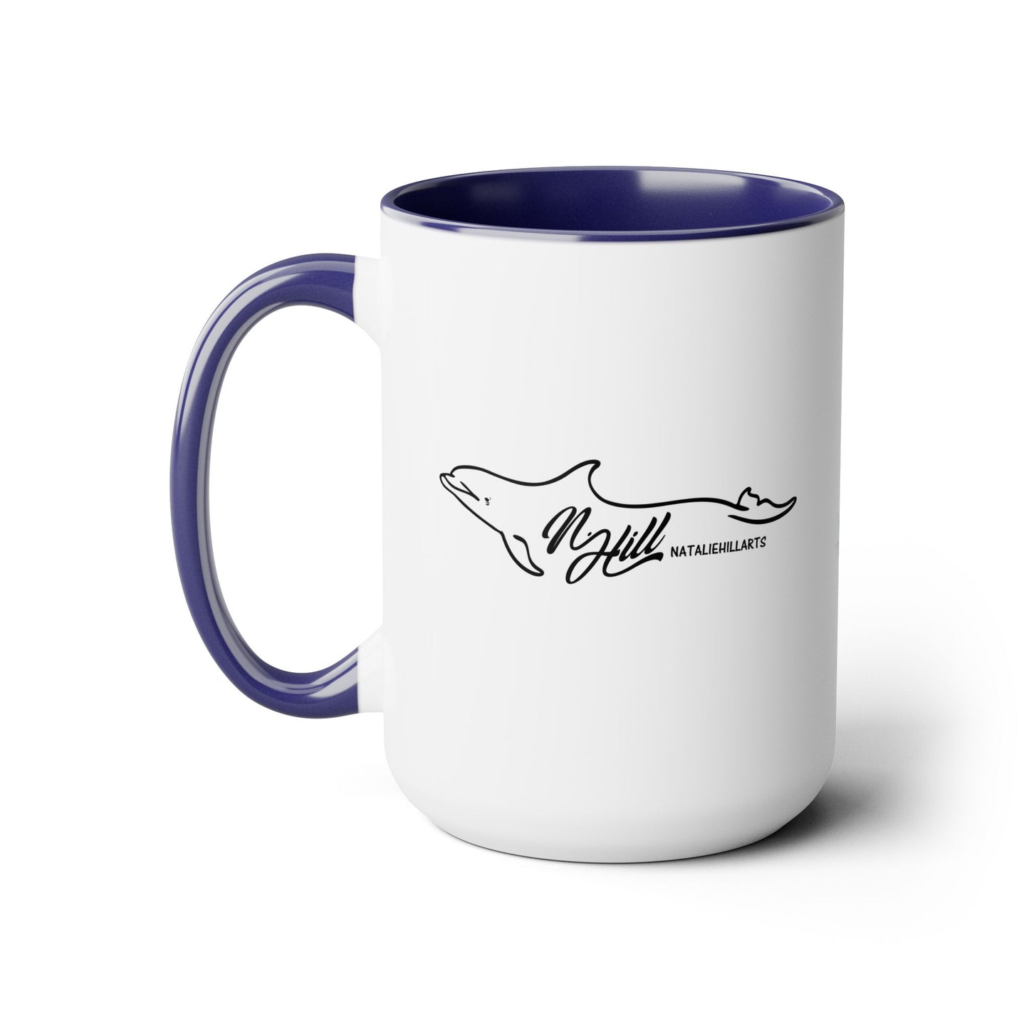 Orca Whale Two-Tone Coffee Mugs, 15oz