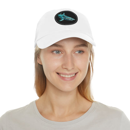 Mako Shark Hat with Leather Patch (Round)