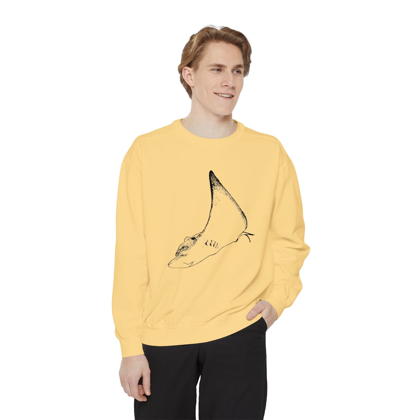 Cownose Ray Stingray Unisex Garment-Dyed Sweatshirt