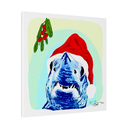 Mako Shark Christmas Matte Canvas, Stretched, 0.75"