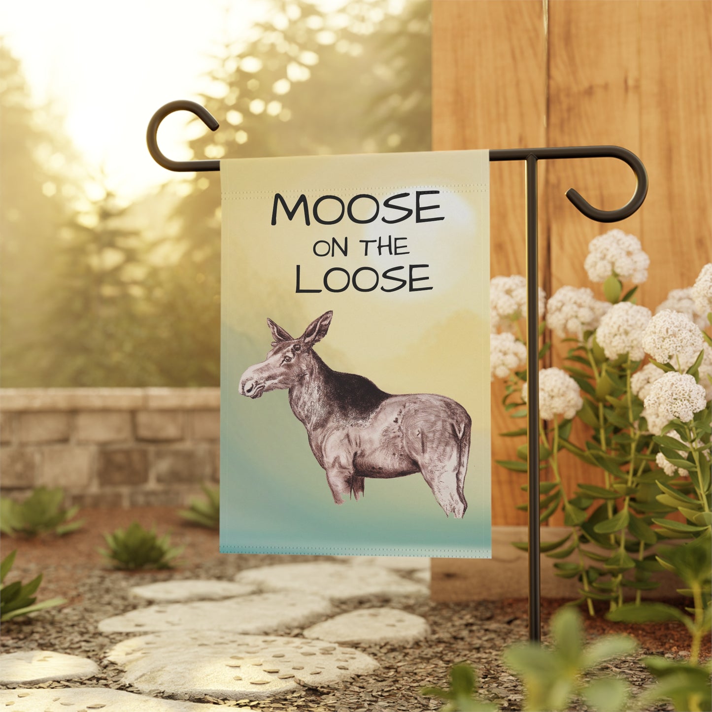 Moose on the Loose Garden & House Banner