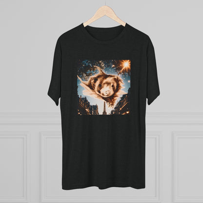 Paris Ferret Unisex Tri-Blend Crew Tee
