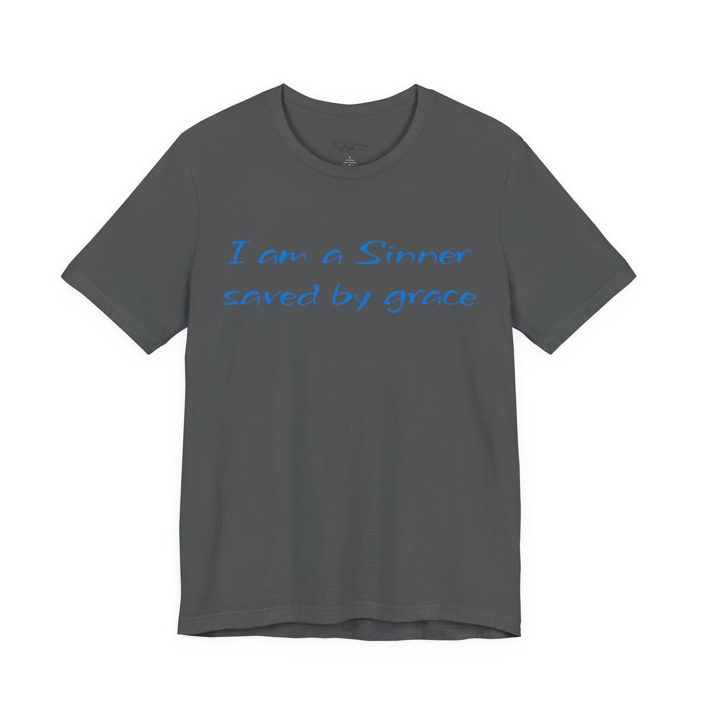 I Am A Sinner Saved By Grace Jersey Short Sleeve Tee
