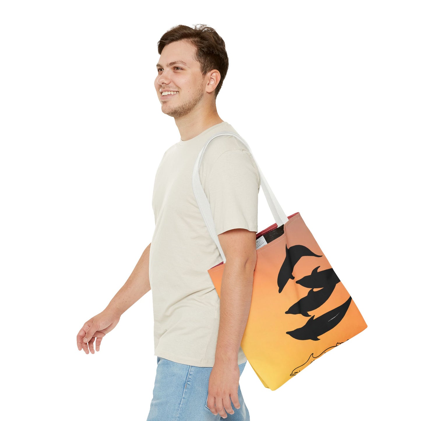 Bowriding Dolphins Tote Bag (AOP)