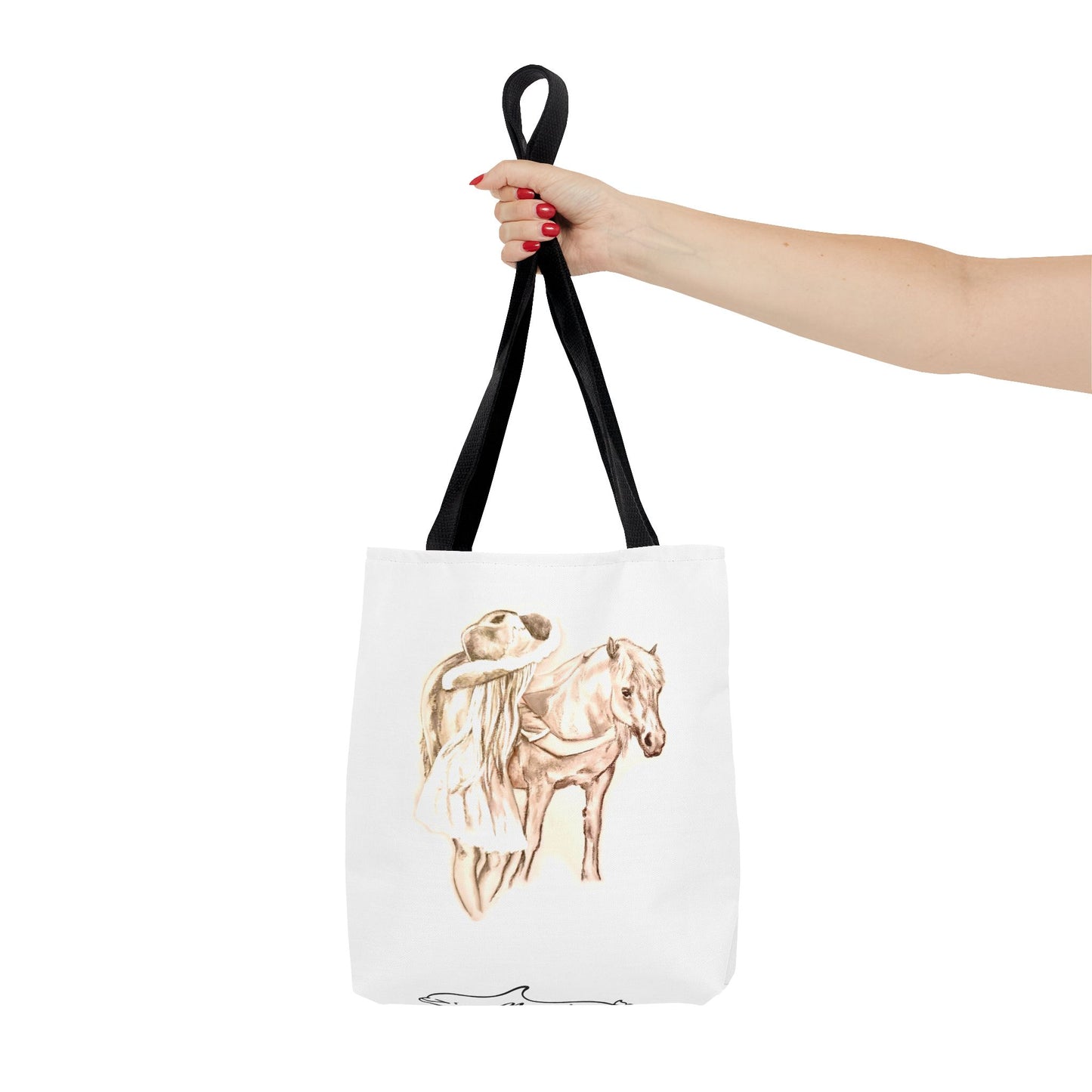 Little Girl and Pony Tote Bag (AOP)