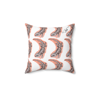 Bearded Dragon Lizard Spun Polyester Square Pillow