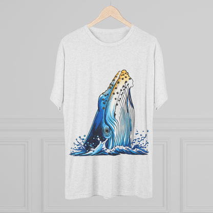 Humpback Whale Unisex Tri-Blend Crew Tee