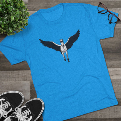 Pegasus in Sunglasses Unisex Tri-Blend Crew Tee