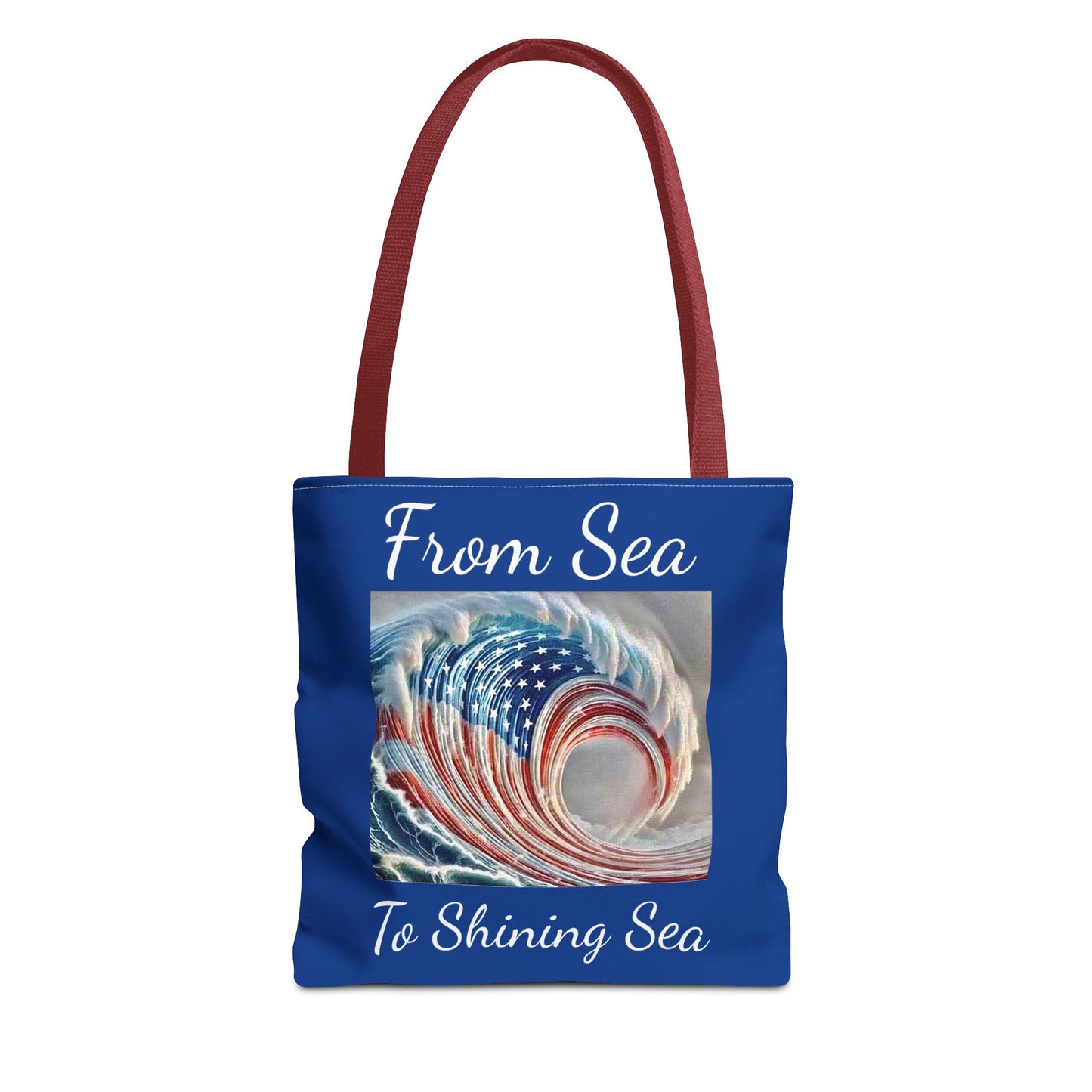 Flag Navy Blue Ocean Tote Bag (AOP)