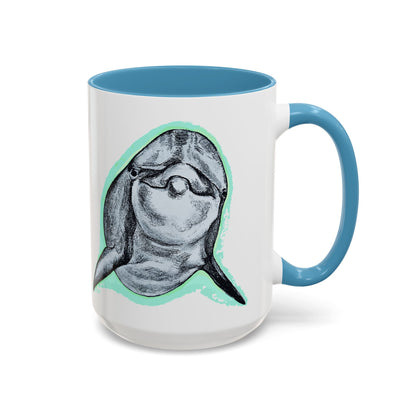 Nosy Dolphin Coffee Mug, 11oz