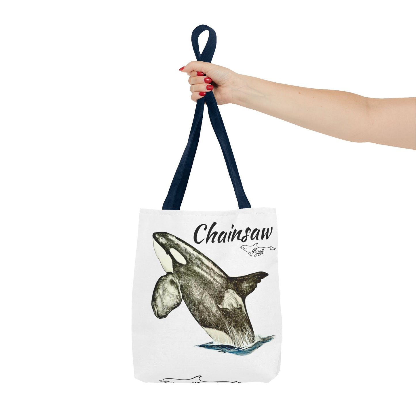 Biggs Killer Whale Chainsaw Tote Bag (AOP)