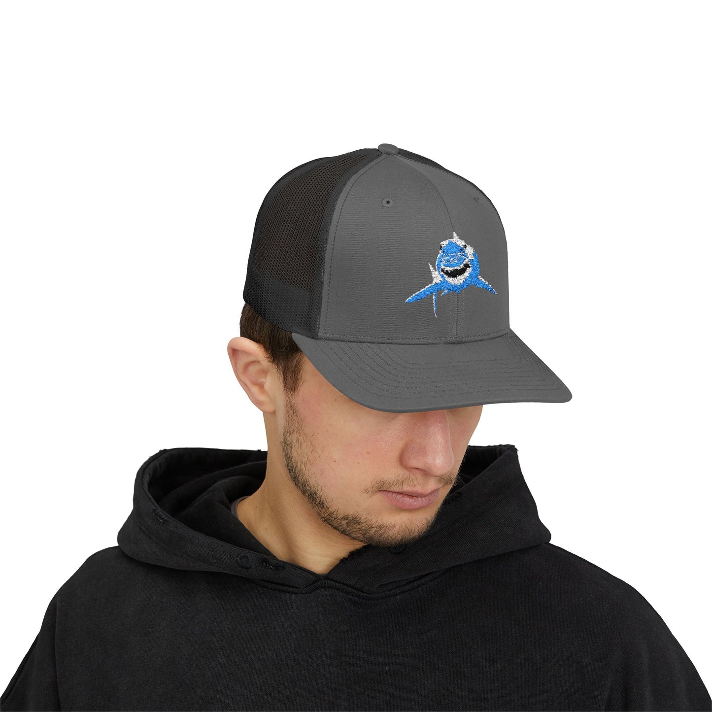 Great White Shark Panda Snapback Trucker Cap