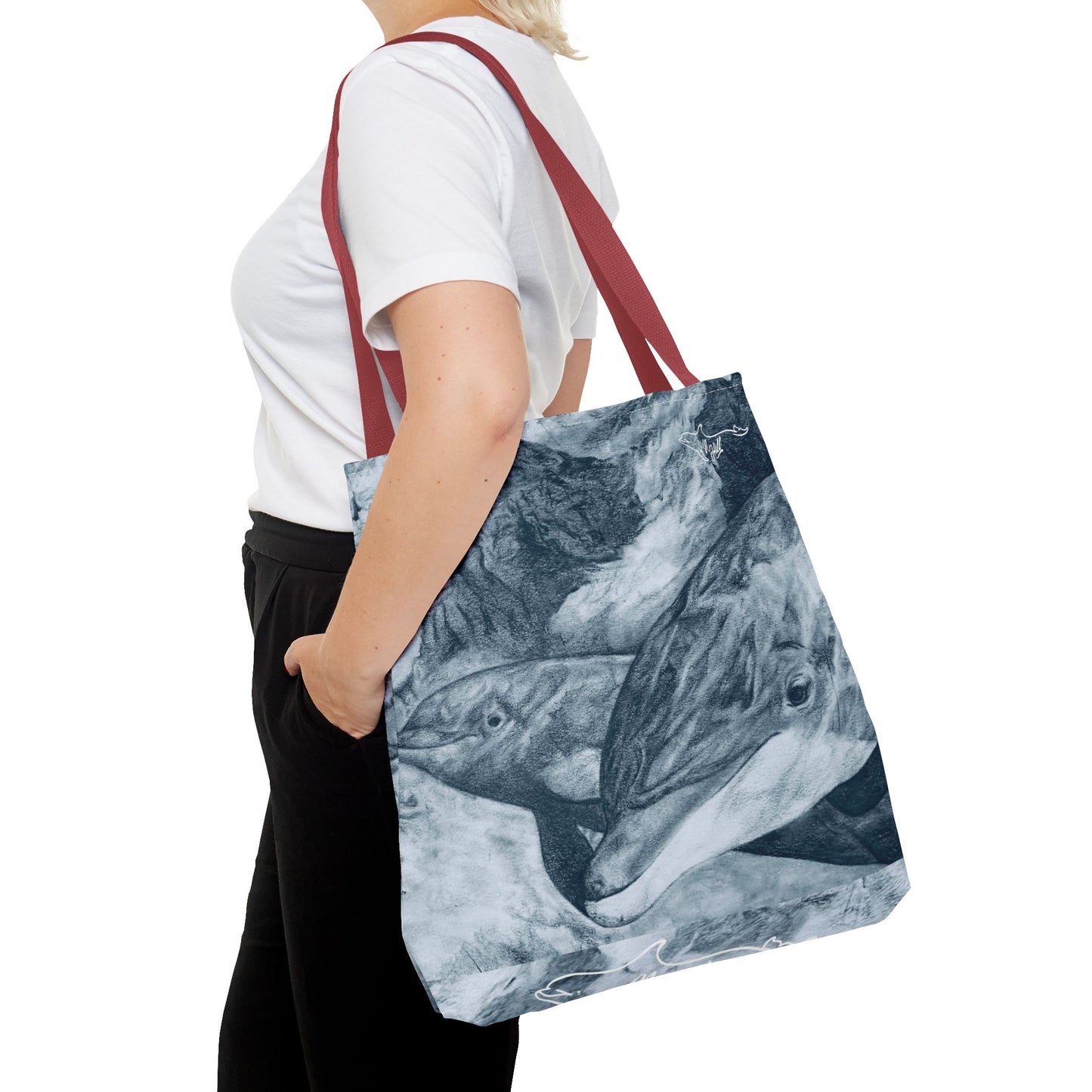 Dolphin Summit Tote Bag (AOP)