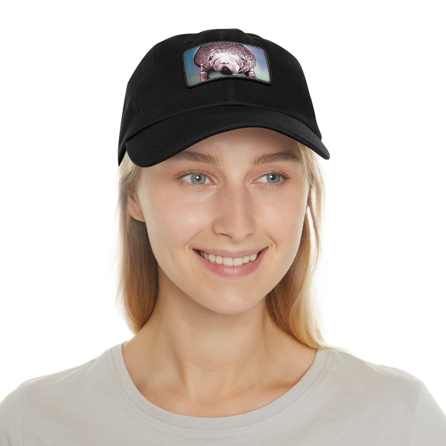 Manatee Hat with Leather Patch (Rectangle)