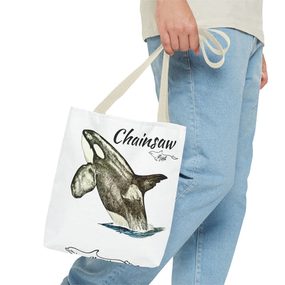 Biggs Killer Whale Chainsaw Tote Bag (AOP)