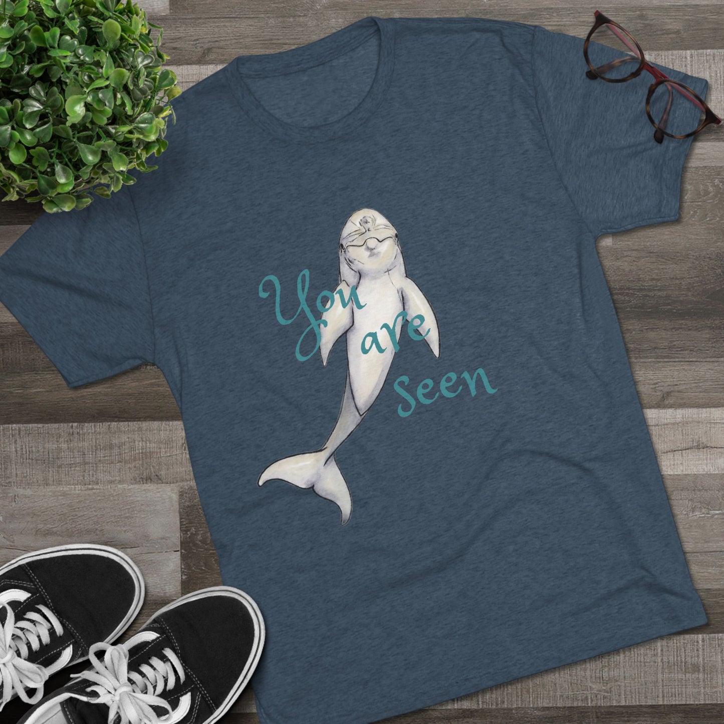 You are Seen Dolphin Unisex Tri-Blend Crew Tee