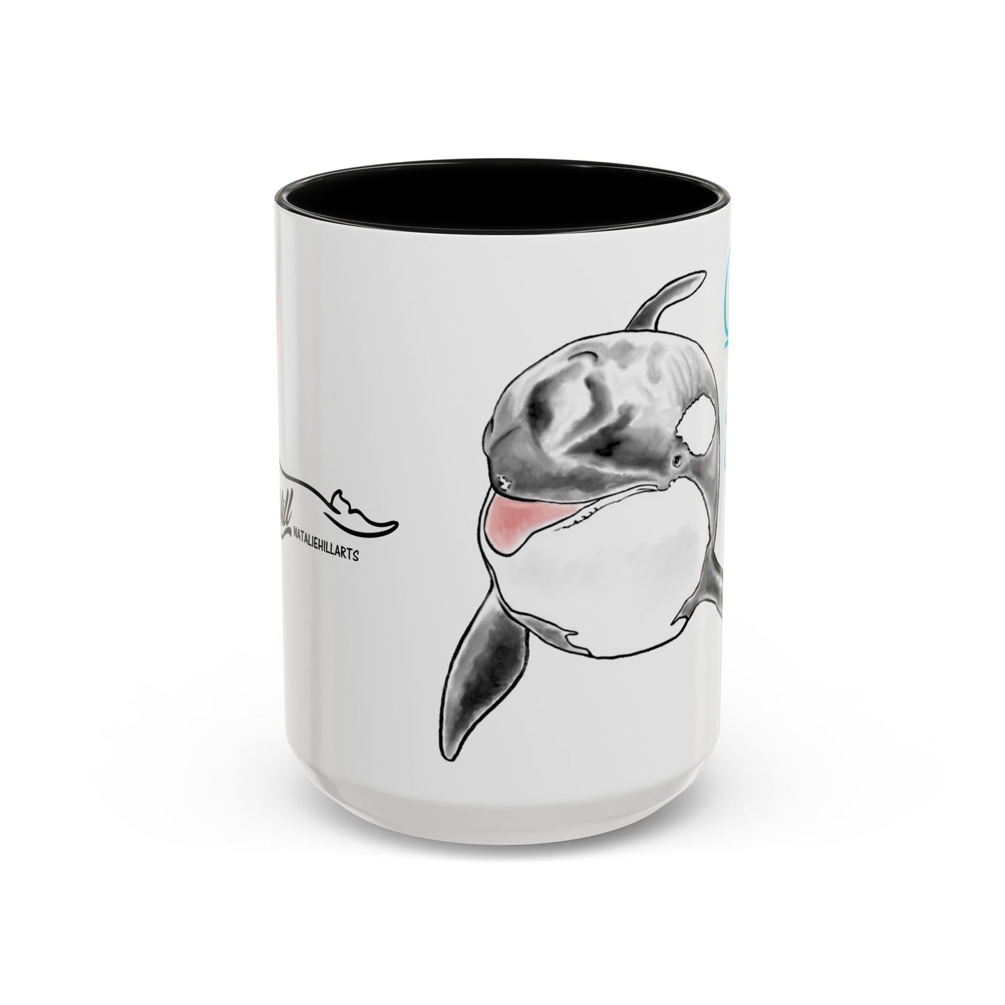 Queen Katina Orca Whale Accent Coffee Mug (11, 15oz)