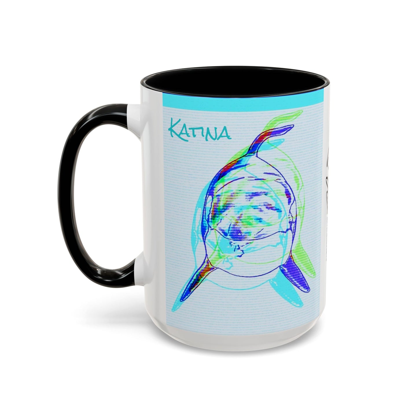 Katina Orca Whale Gestural Accent Coffee Mug (11, 15oz)