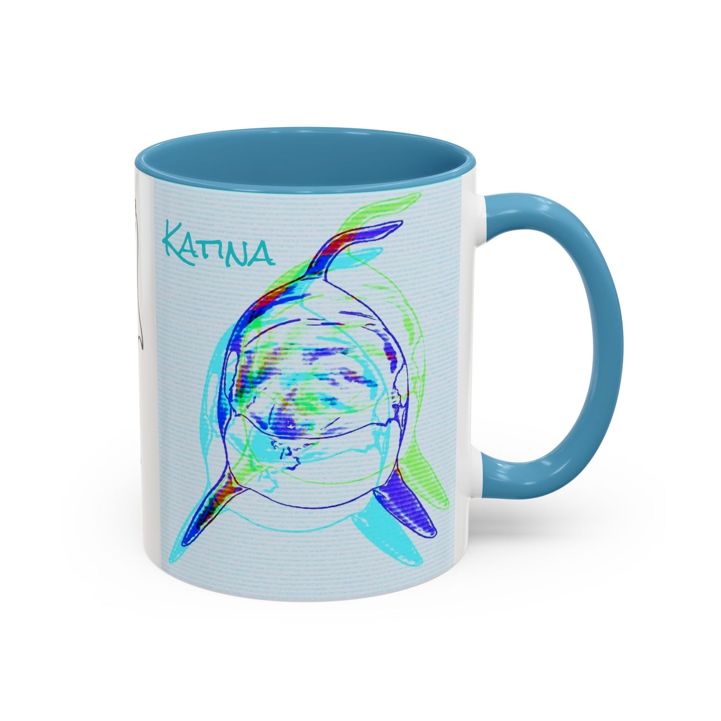 Katina Orca Whale Gestural Accent Coffee Mug (11, 15oz)