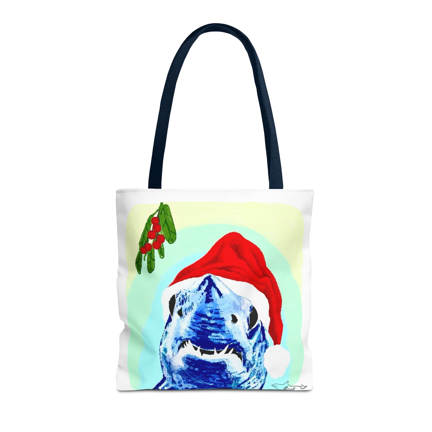 Mistletoe Mako Shark Tote Bag (AOP)