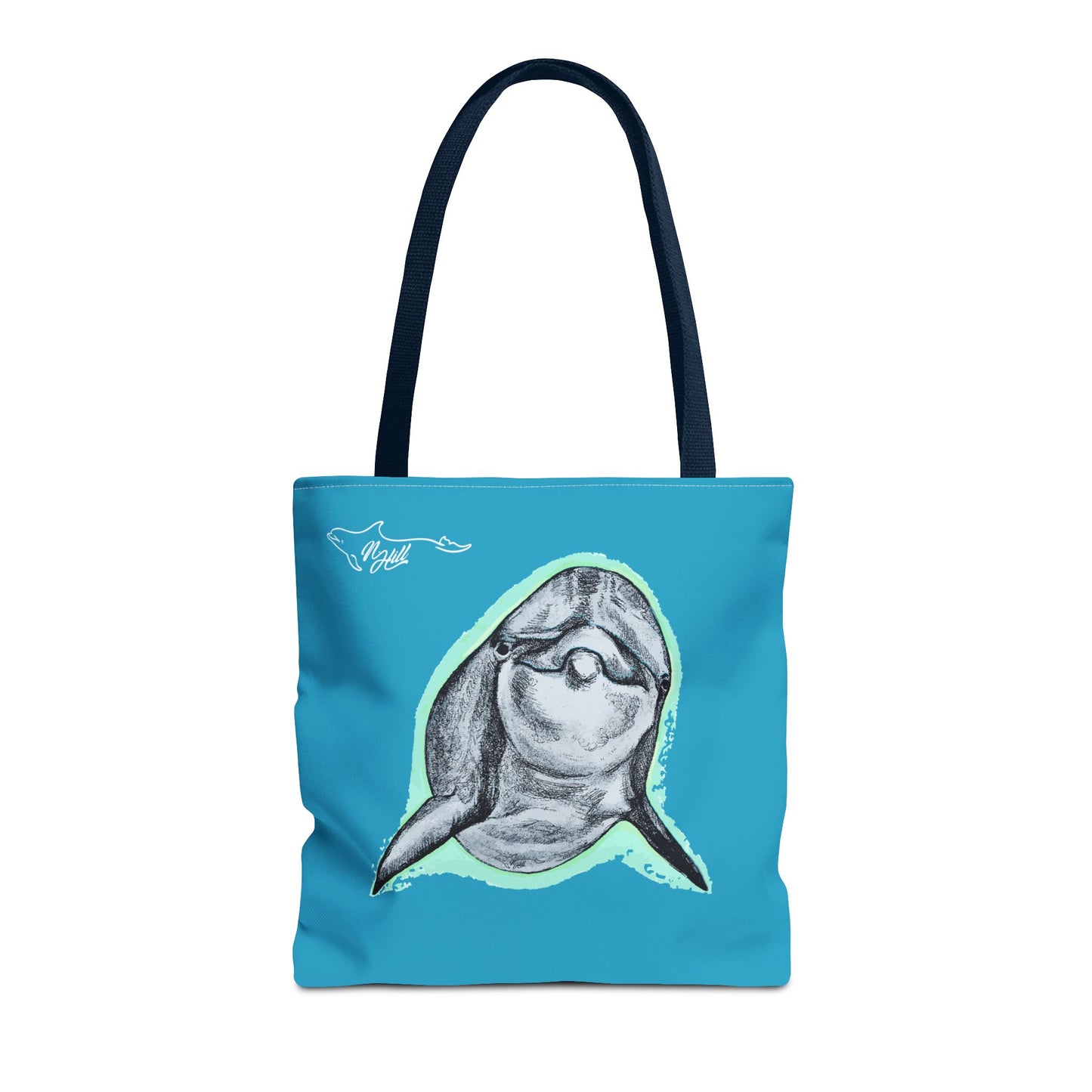 Curious Dolphin Tote Bag (AOP)