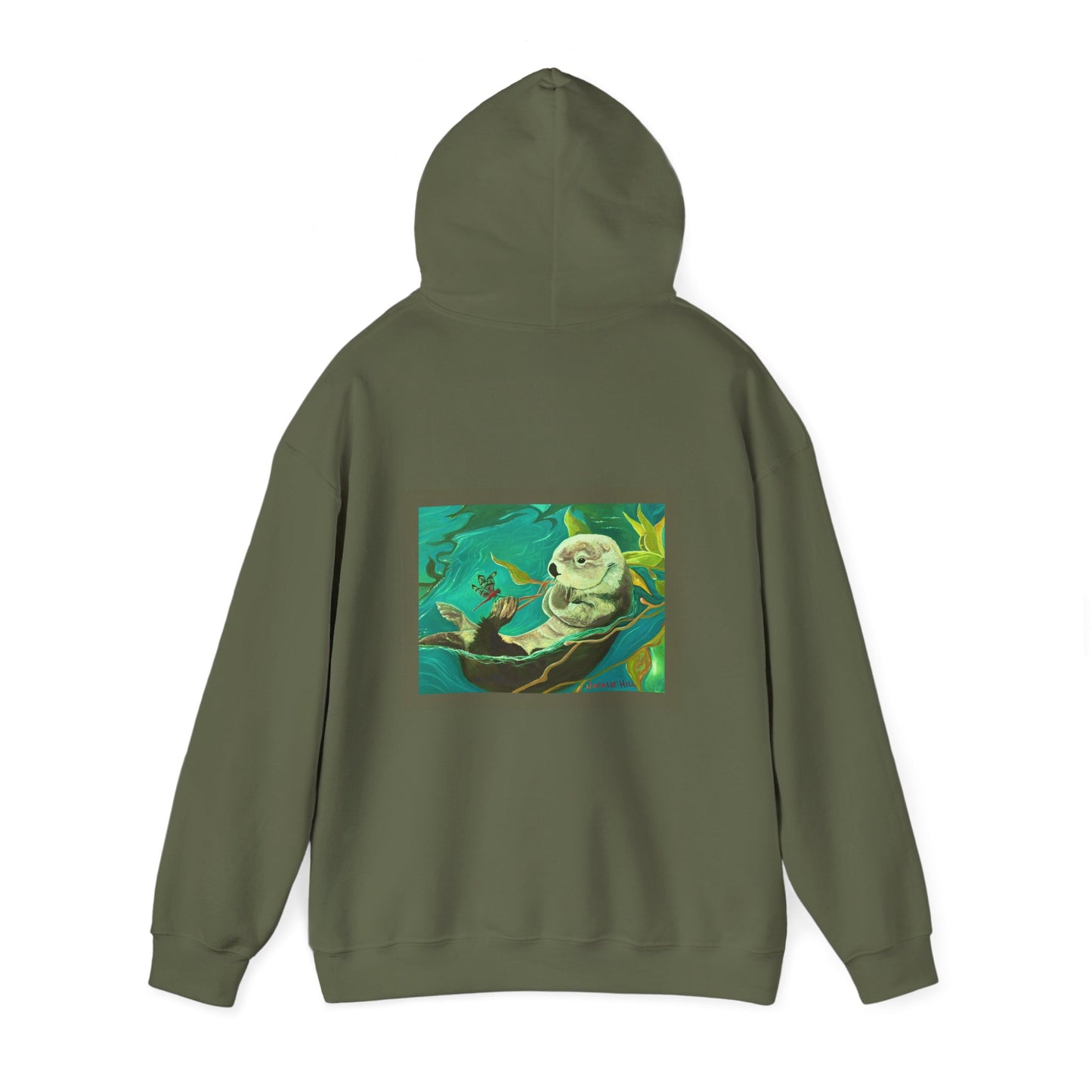 Otter and Dragonfly Unisex Heavy Blend™ Hooded Sweatshirt