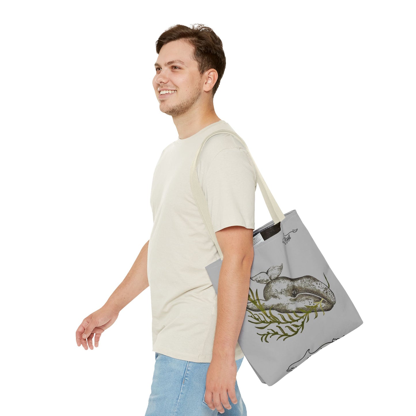 Gray Whale Tote Bag (AOP)