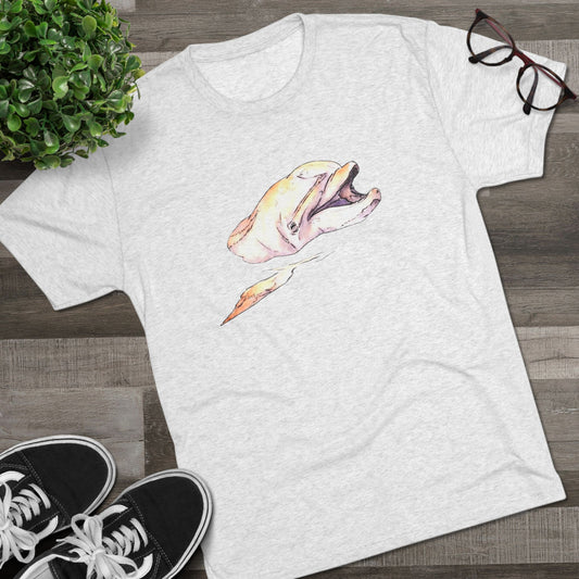 Honey Bottlenose Dolphin Unisex Tri-Blend Crew Tee