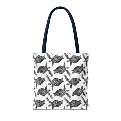 Sea Turtle Tote Bag White(AOP)