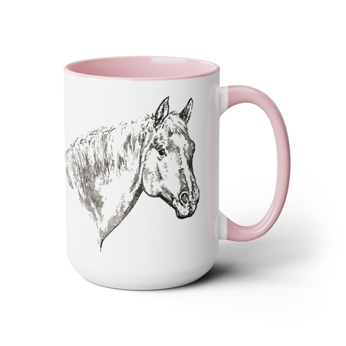 Horse Two-Tone Coffee Mugs, 15oz