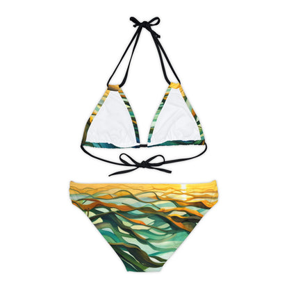 Sea Tangle Strappy Bikini Set (AOP)