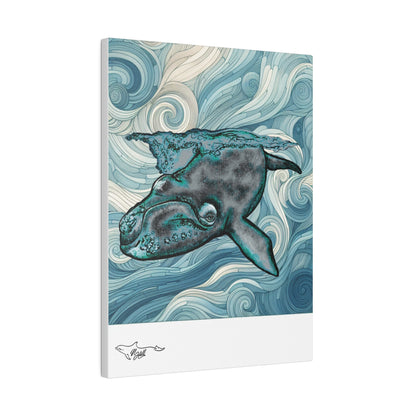 North Atlantic Right Whale Matte Canvas, Stretched, 0.75"