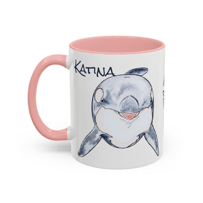 Katina Orca Whale Accent Coffee Mug (11, 15oz)