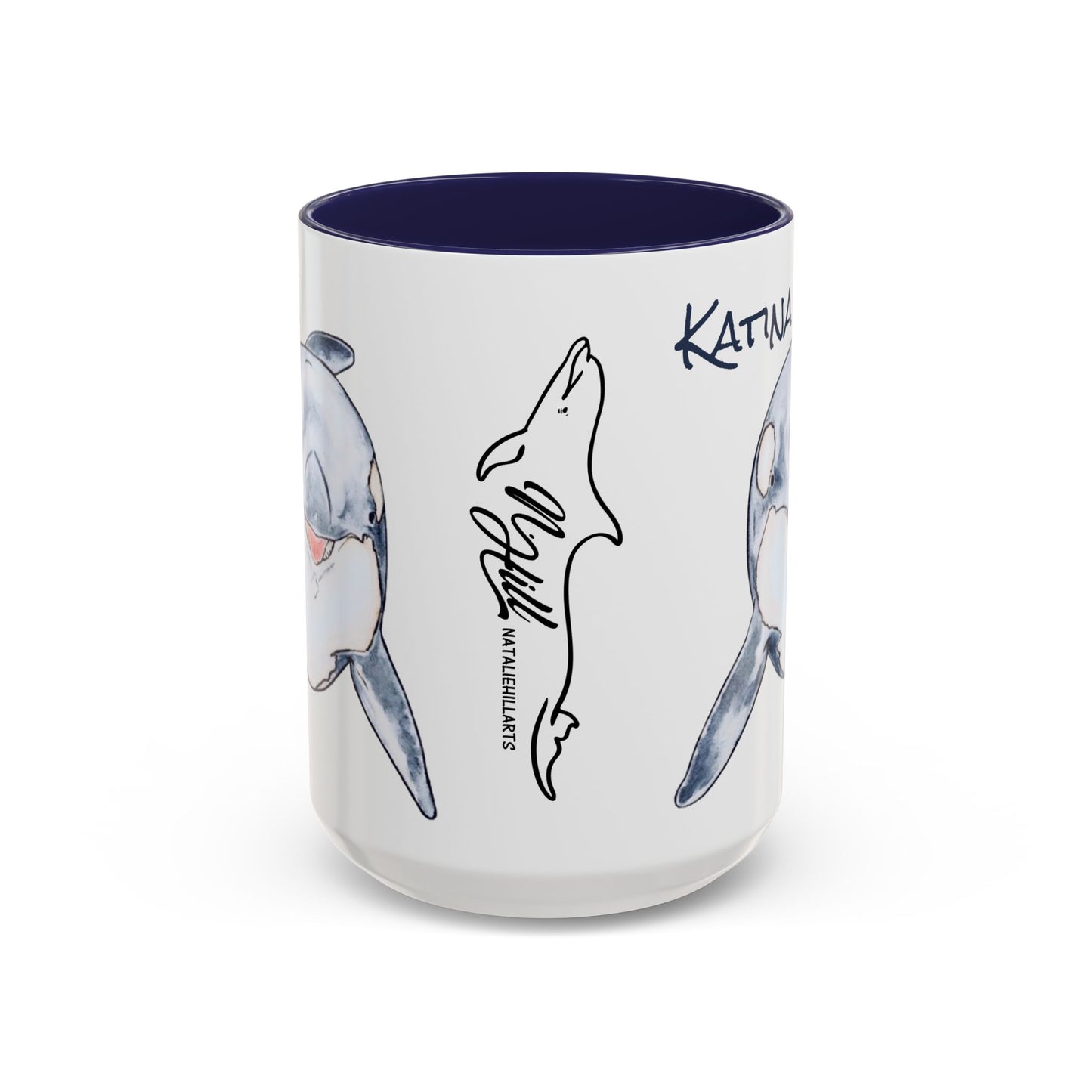 Katina Orca Whale Accent Coffee Mug (11, 15oz)
