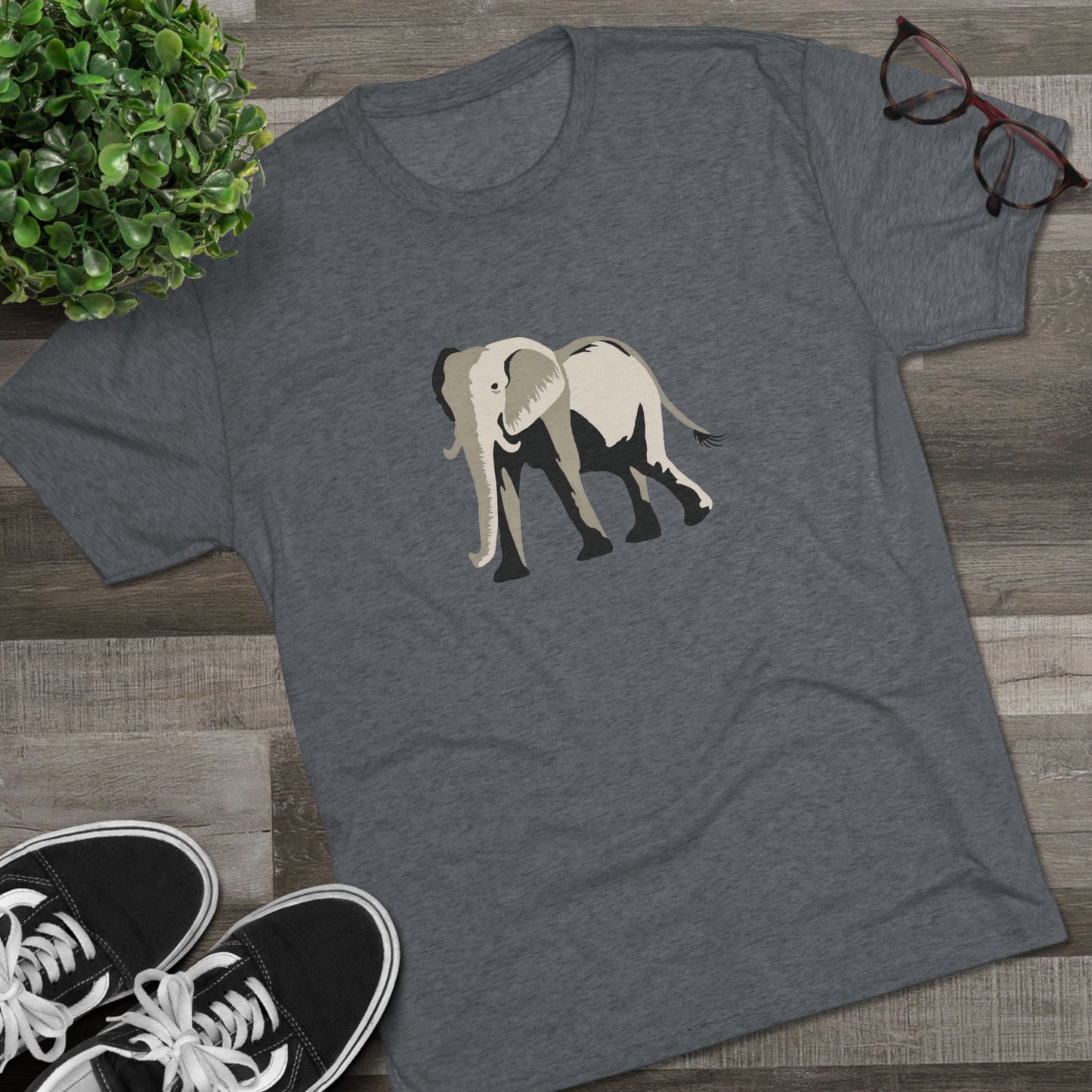 Elephant  Unisex Tri-Blend Crew Tee