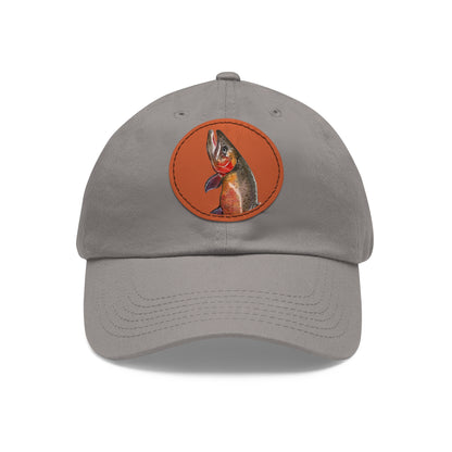 Cutthroat Trout Hat with Leather Patch (Round)