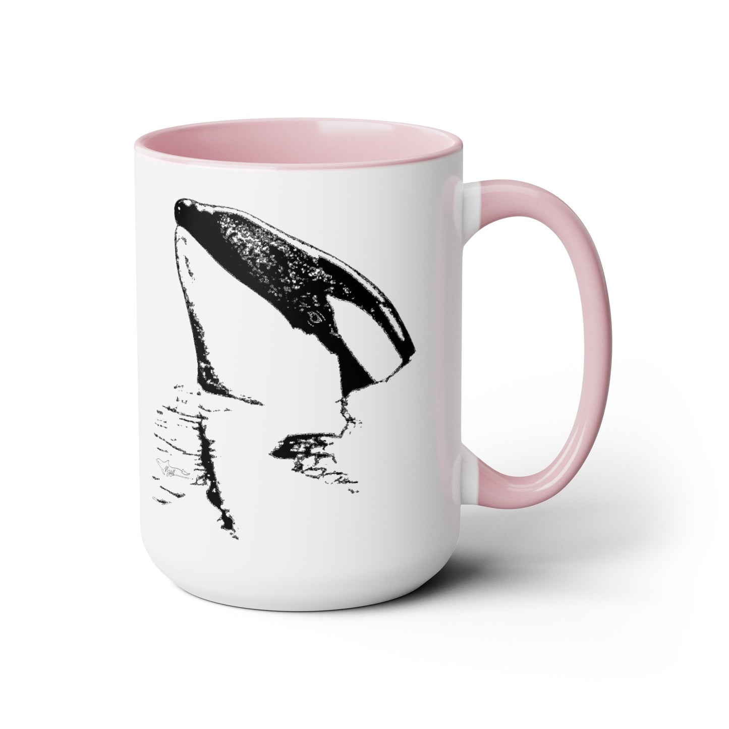 Tiki Treasure Orca Two-Tone Coffee Mugs, 15oz