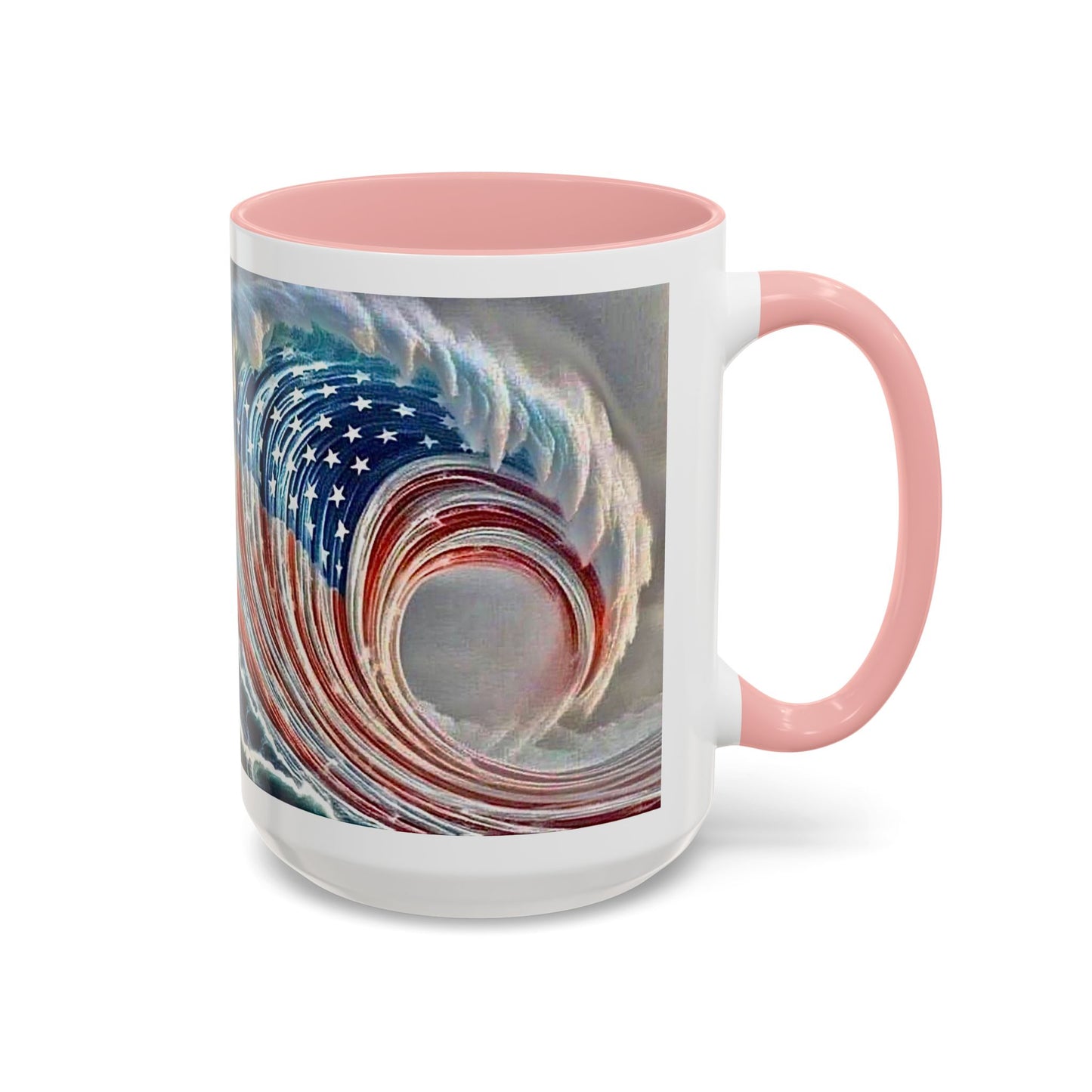 God Bless America Accent Coffee Mug 15oz